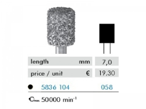 Hadewe Diamond Bur – Dimanta urbis (ļoti rupjš) 7,0mm
