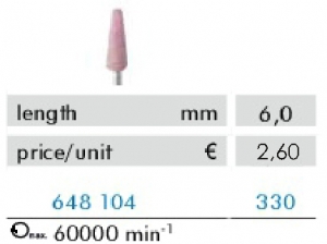 Hadewe Corundum Bur – Korunda urbis (augsti kvalitatīvs) 6,0mm