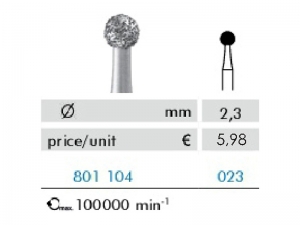 Hadewe Diamond Bur – Dimanta urbis (vidēji rupjš) 2,3mm