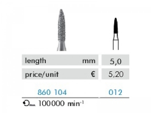 Hadewe Diamond Bur – Dimanta urbis (vidēji rupjš) 5,0mm