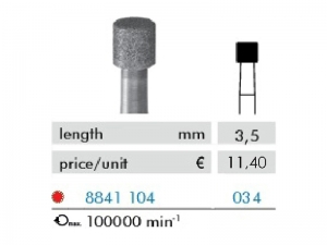 Hadewe Diamond Bur – Dimanta urbis (smalks) 3,5mm