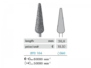 Hadewe Diamond Bur – Dimanta urbis (vidēji rupjš) 20,0mm