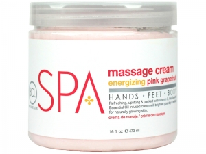 BCL SPA Energizing Pink Grapefruit Massage Cream – Masāžas krēms rokām un kājām (Rozā greipfrūts)