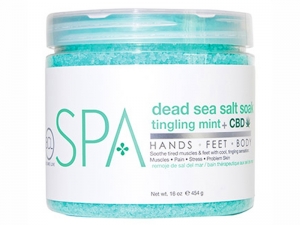 BCL SPA Tingling Mint + CBD Dead Sea Salt Soak – Sāls vannai ar mētru un kaņepi