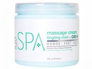 BCL SPA Tingling Mint + CBD Massage Cream – Masāžas krēms ar mētru un kaņepi