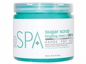 BCL SPA Tingling Mint + CBD Sugar Scrub – Cukura skrubis ar mētru un kaņepi