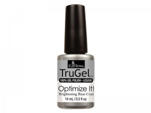 EzFlow TruGel Optimize It! Brightening Base Coat – Bāzes pārklājums spilg­tā­kiem nagiem