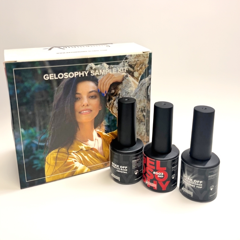 Gelosophy Sample Kit – Мини комплект с гель лаком, базой и топом