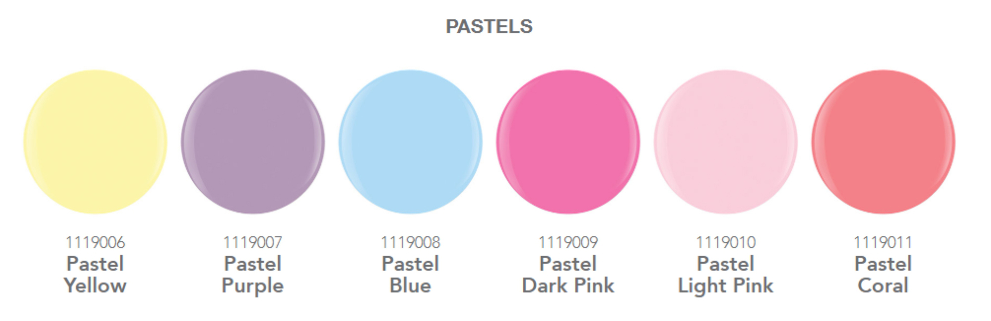 Pastels swatches